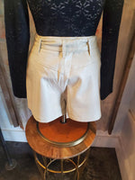 Faux Leather Tie Front Shorts