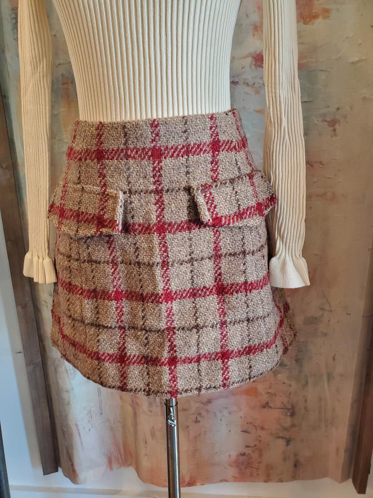 Thick Plaid Skirt
