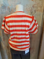 Short Sleeve Stripe Knit Top