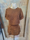 Tweed Puff Sleeve Top
