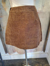 Tweed A Line Skirt with Double Button Detail