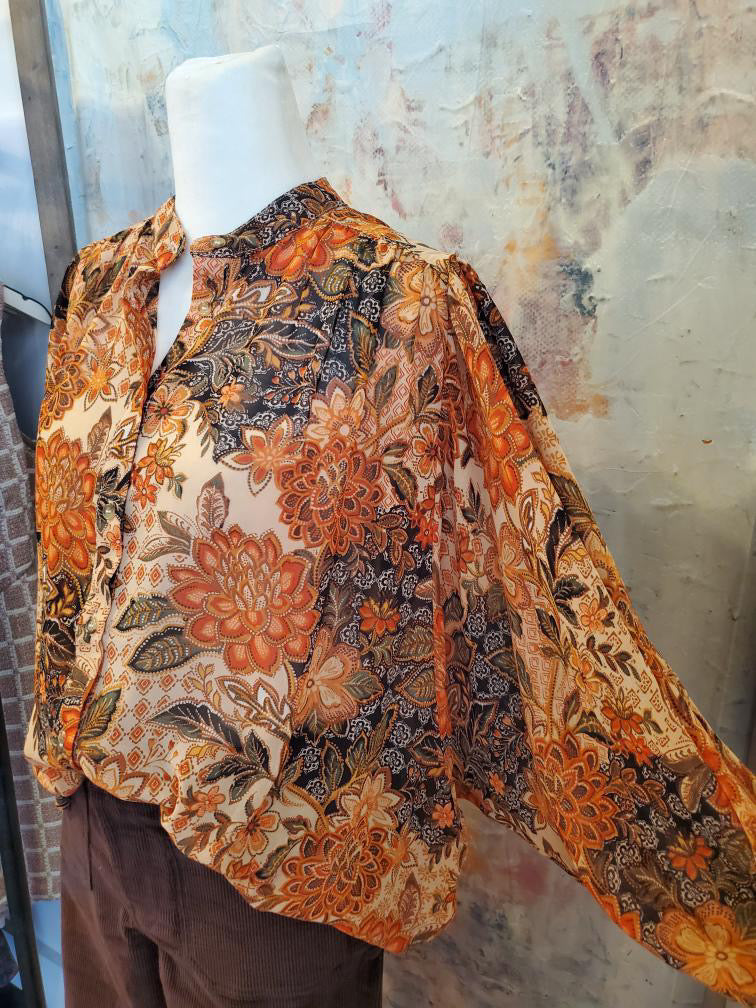 Autumn Print 3/4 Blouse