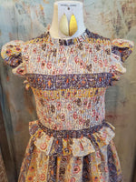 Paisley Smocked Mini Dress