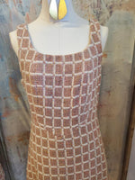 Tweed Mini Dress with Tie