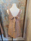 Tweed Mini Dress with Tie