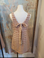 Tweed Mini Dress with Tie