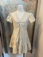 Twisted Faux Leather Dress