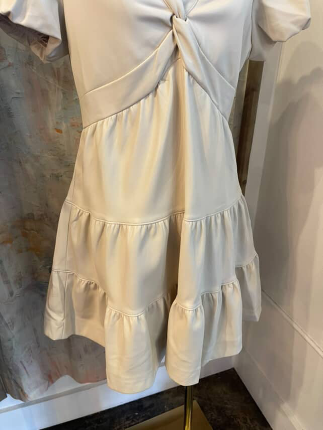 Twisted Faux Leather Dress