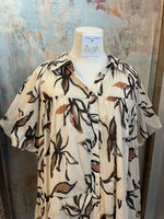 Floral Shirt Dress Lined with Pockets