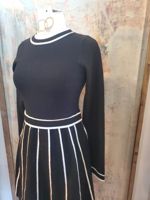 Color Contrast Sweater Dress