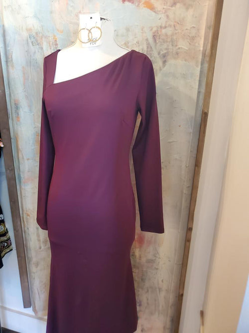 Asymmetric Detailed Knit Dress