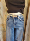 Gold Stretch Belt with Buckle Detail