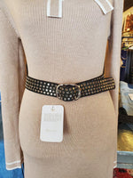 Leather Belt with Stud Detail