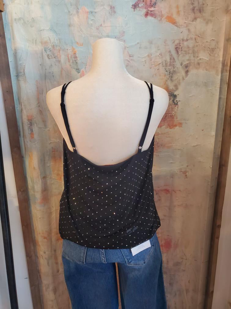 Embellished Mesh Tank