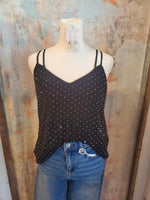 Embellished Mesh Tank