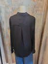 Button Down Long Sleeve Satin Top