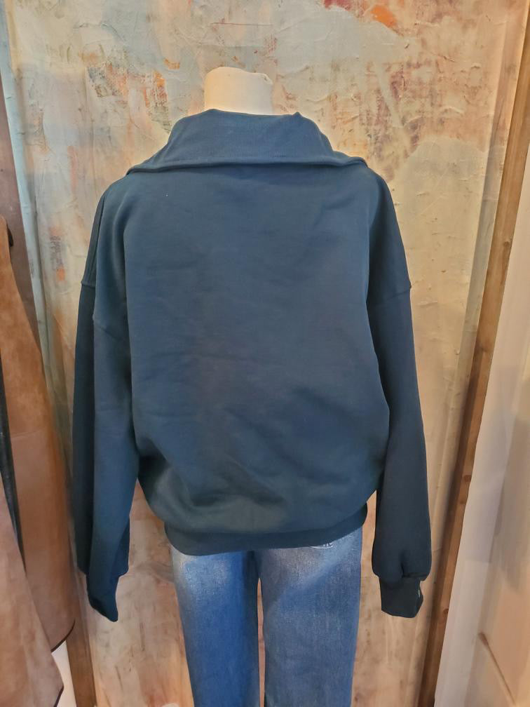 Half Zip Cotton Soft Sweatshirt