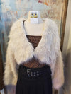 Faux Fur Cream Crop Jacket