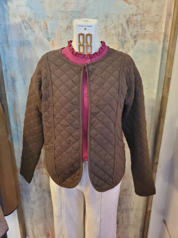 Brown Quilted Jacket