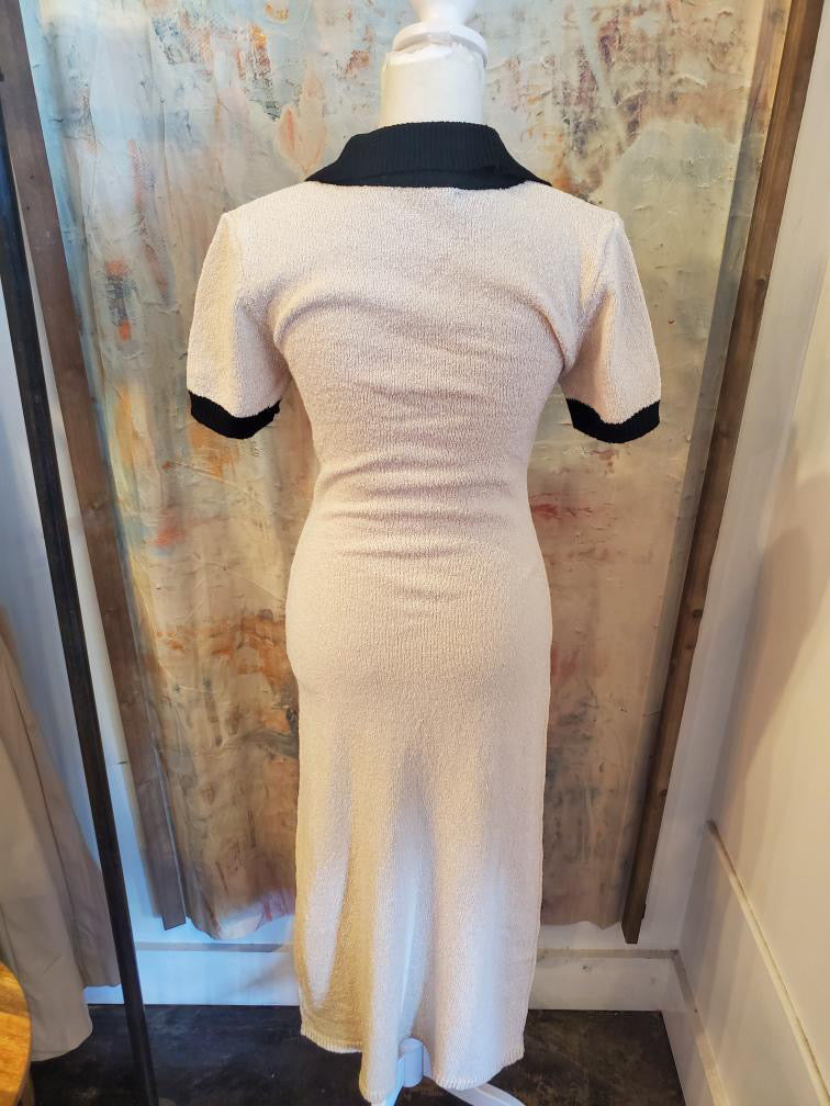 Color Contrast Sweater Dress_