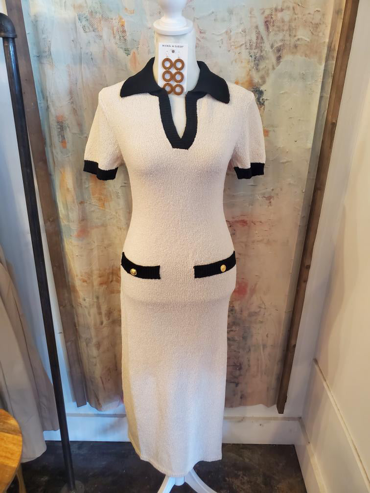 Color Contrast Sweater Dress_