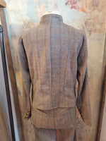 Herringbone Stand Collar Tailored Jacket