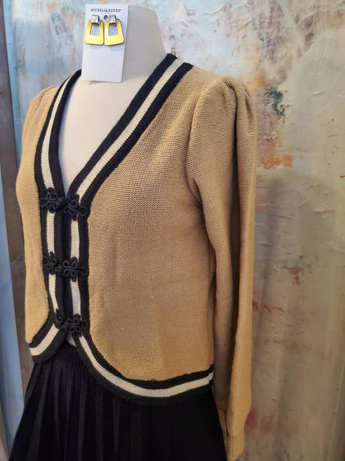 Trim Detail Sweater Cardigan
