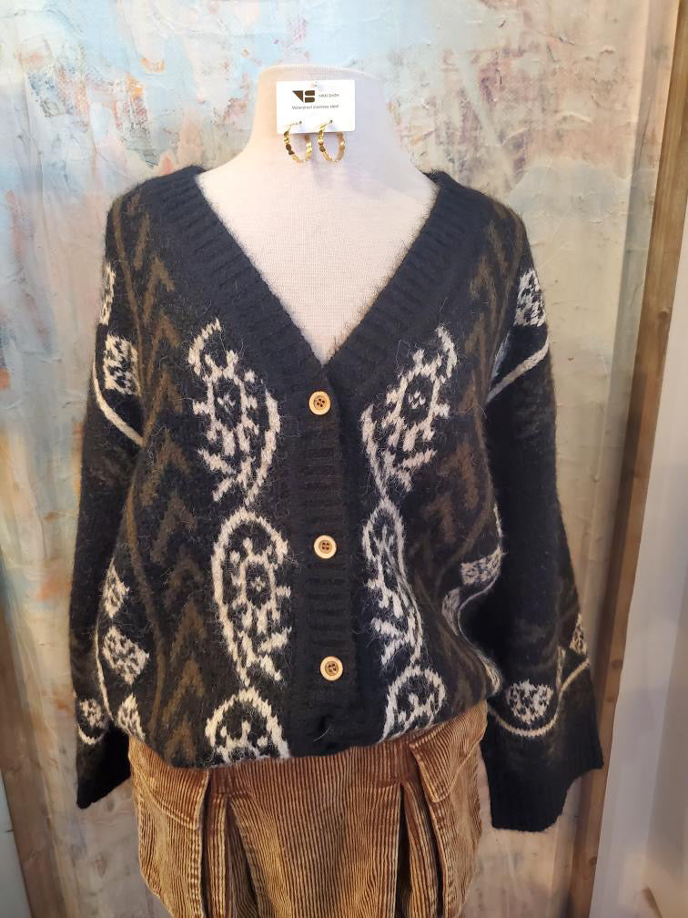 Trim Detail Sweater Cardigan