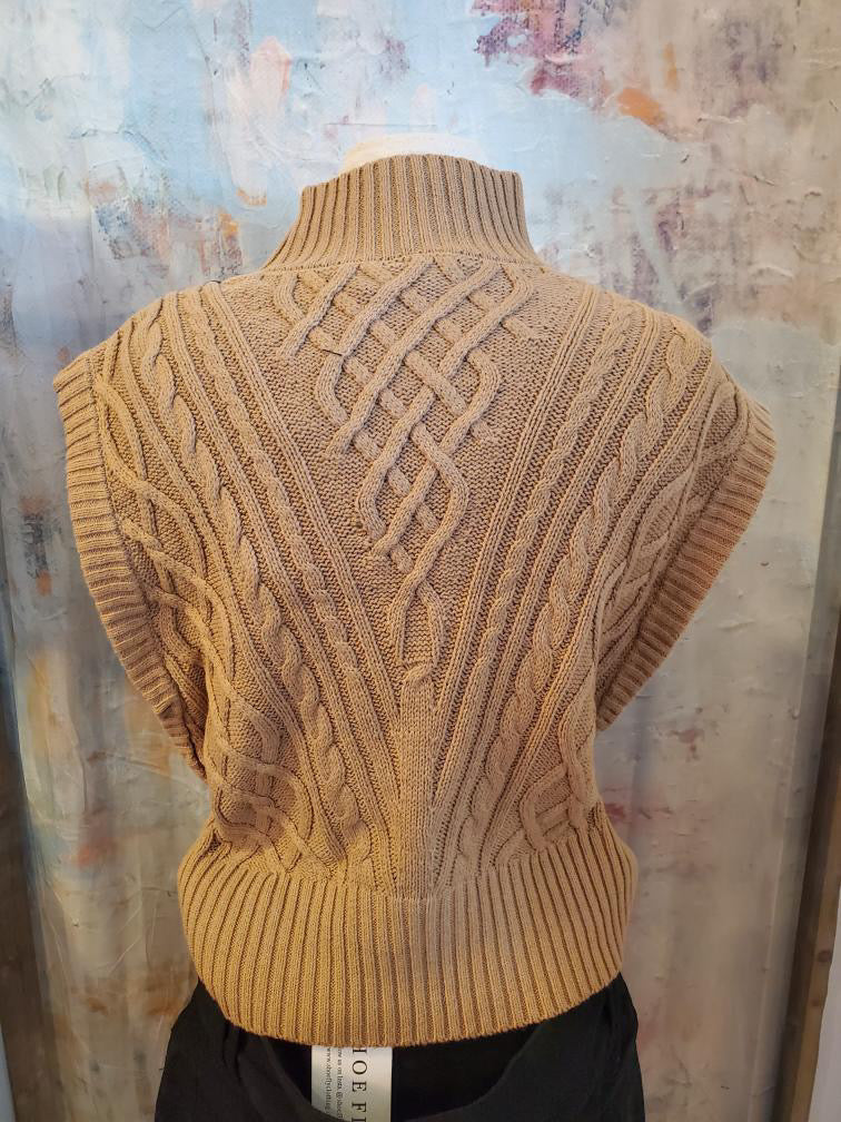 Mock Neck Sweater with Button Detail