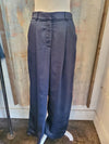 Satin Elastic Back Trouser Pants