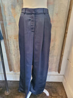 Satin Elastic Back Trouser Pants