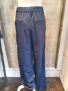 Satin Elastic Back Trouser Pants