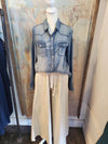 Wide Leg Stone Tie Waist Pants