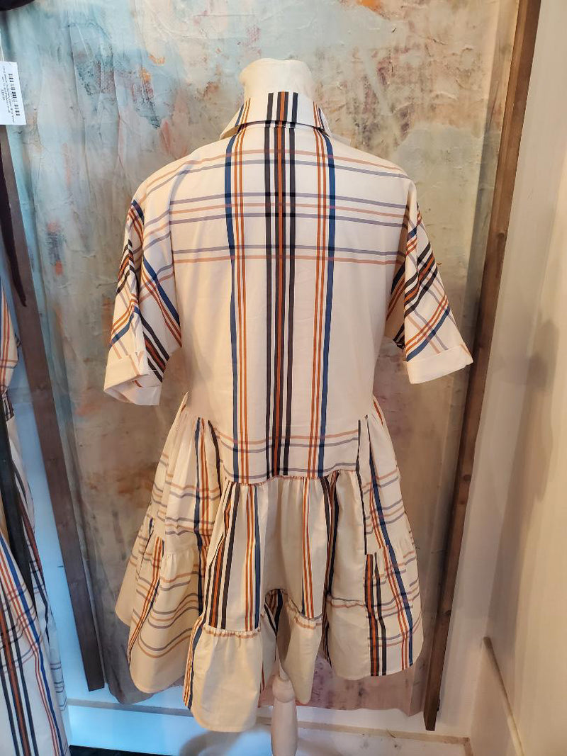 Plaid Mini Shirt Dress