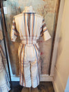 Plaid Pleated Jumpsuit