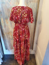 Burgundy Multi Tiered Maxi Dress