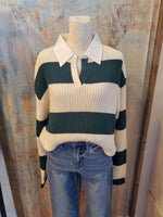 Hunter Green Stripe Sweater