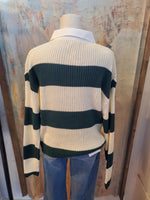 Hunter Green Stripe Sweater