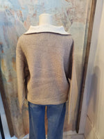 Zip Up Pullover Detail Collar
