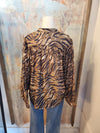 Print Multi Button Up Blouse