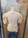 Rib Detail Short Sleeve Top