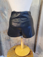 Shiny Faux Leather Skort