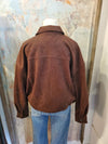 Faux Suede Zip Up Chocolate Jacket
