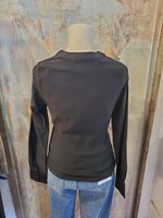 Shirring Detail Stretch Knit Top