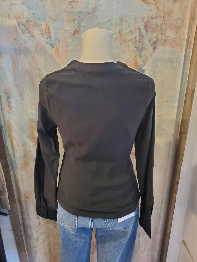 Shirring Detail Stretch Knit Top