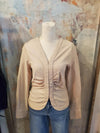 Shirring Detail Stretch Knit Top