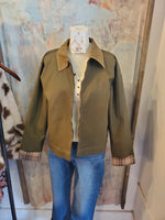Plaid Sleeve Detail Jacket