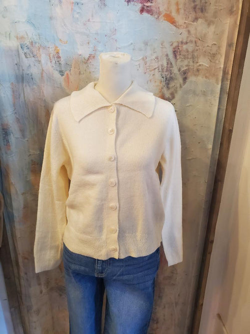 Collar Detail Button Up Cardigan