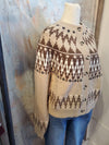 Button Down Cardigan Print Detail