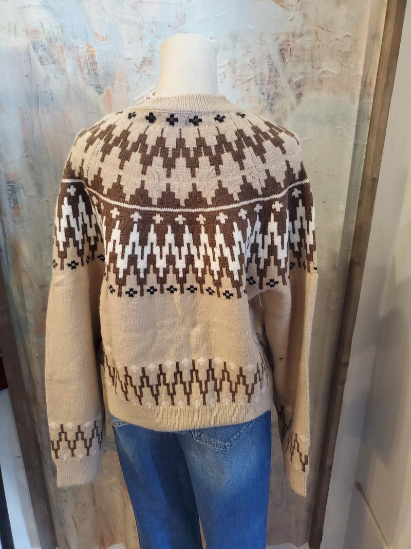 Button Down Cardigan Print Detail